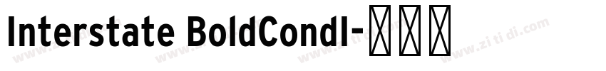 Interstate BoldCondI字体转换